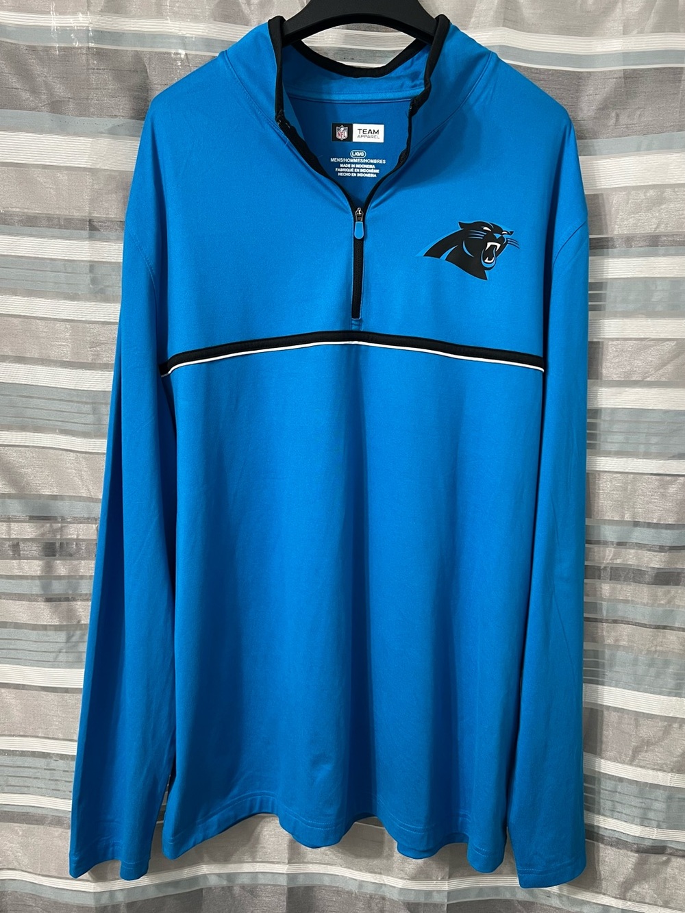 Carolina Panthers Football NFL Blue Quarter-Zip Pullover
